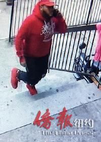 纽约八大道枪击华裔兄妹的西青嫌犯曝光,警吁线索。 (警方提供) ..